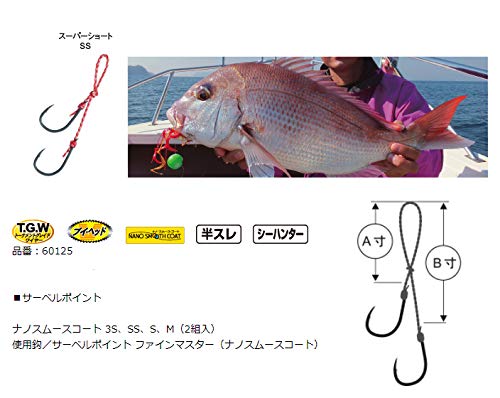 Gamakatsu 螺纹 Sabre Point Fine Master 超短线 F135 3S 钩