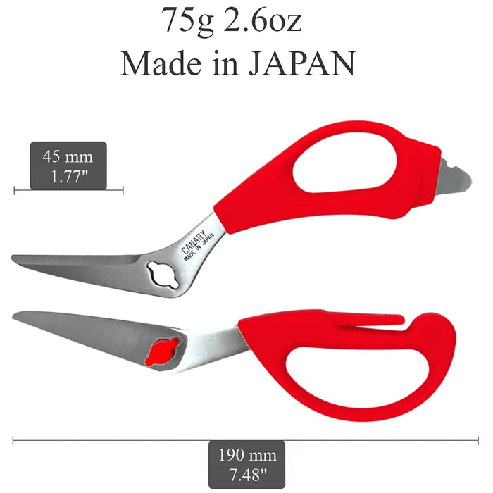 Hasegawa Knives Red Kitchen Scissors FK-190 Premium Wife's Choice Tool