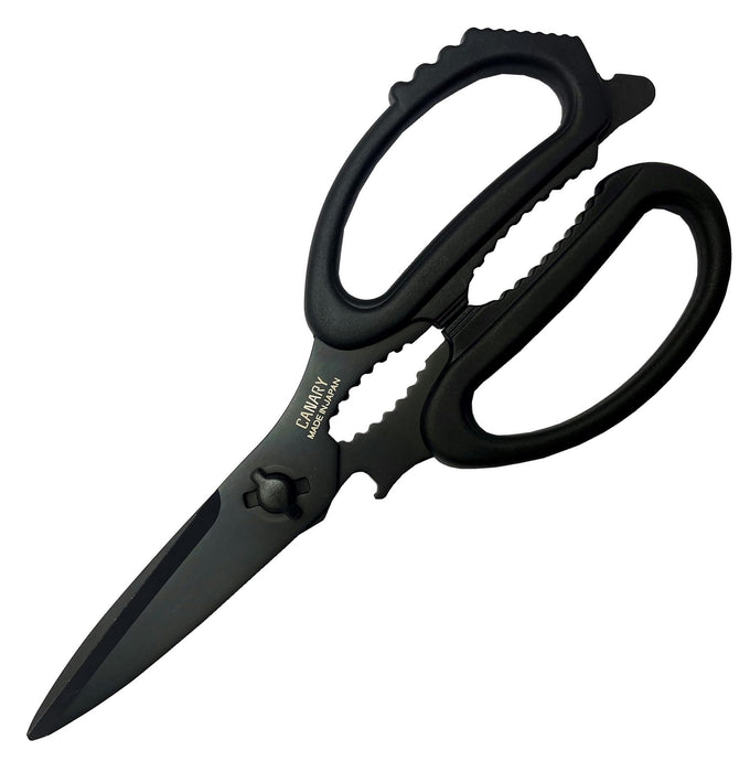 Hasegawa Knives EL-210-BK Canary Kitchen Scissors in Elegant Black