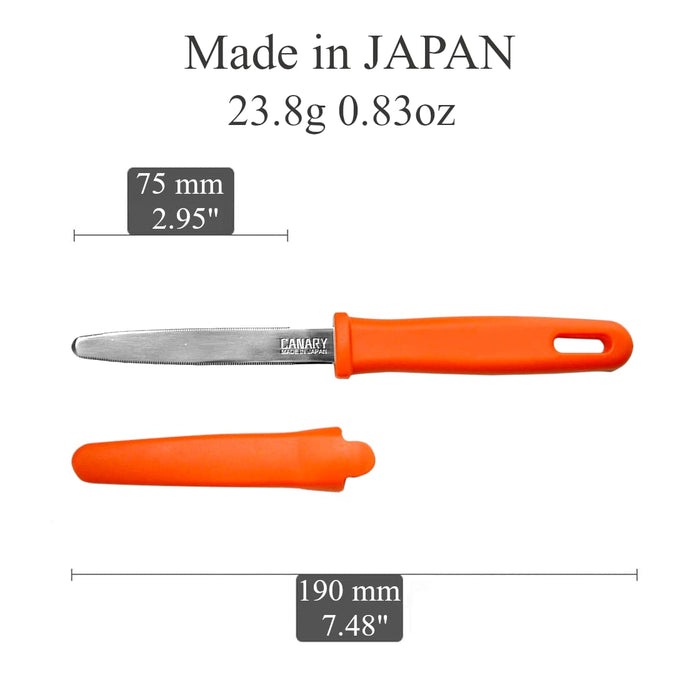 Hasegawa Knives Dan-Chan Cardboard Cutter with Cap Orange 19x0.8x2.2cm DC-191C