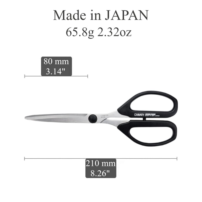 Hasegawa Knives Long Blade Scissors SBS-1500 Bond-Free Elegant Black