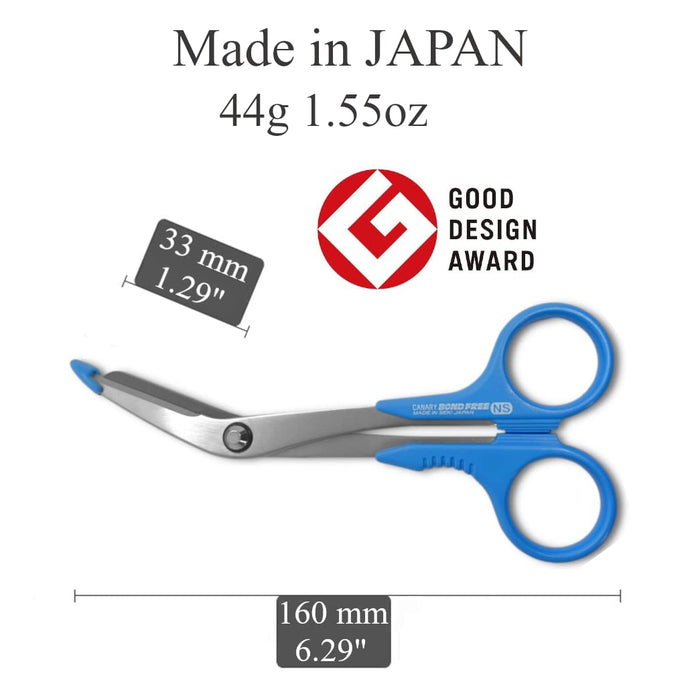 Hasegawa Knives NS-160 Blue Bond-Free Scissors with 16cm Total 4.5cm Blade Length