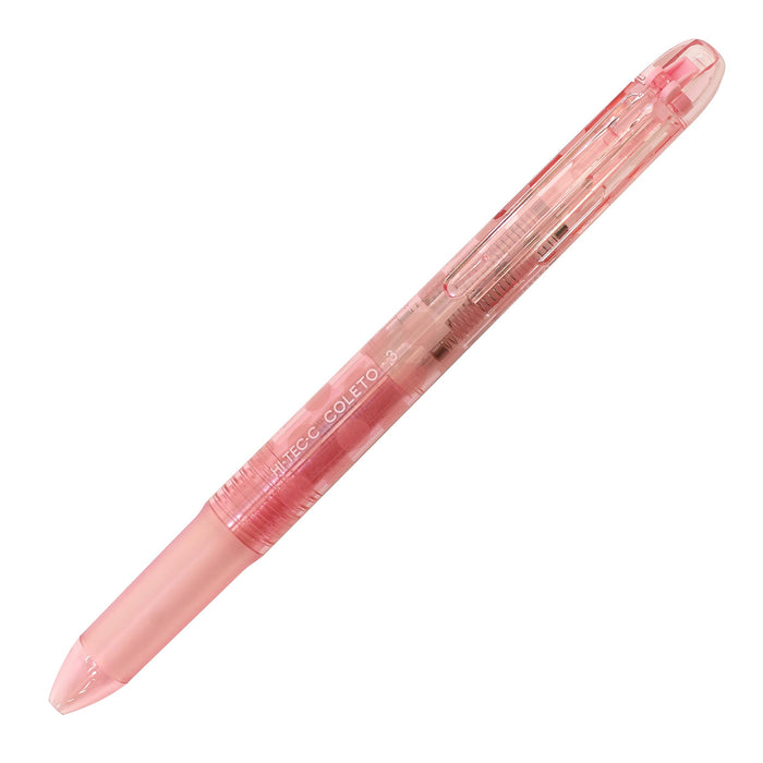 Pilot Hightech Main Body 3-Color Dot Baby Pink Coleto Pen - Lhkcg15C-Dbp