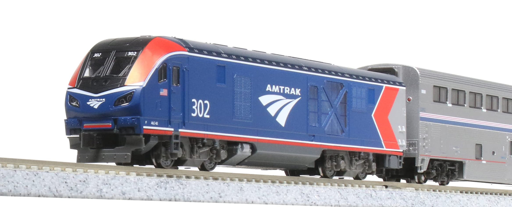 Kato 10-1788 N Gauge Amtrak Alc-42 Super Liner 4 節車廂鐵路模型套裝