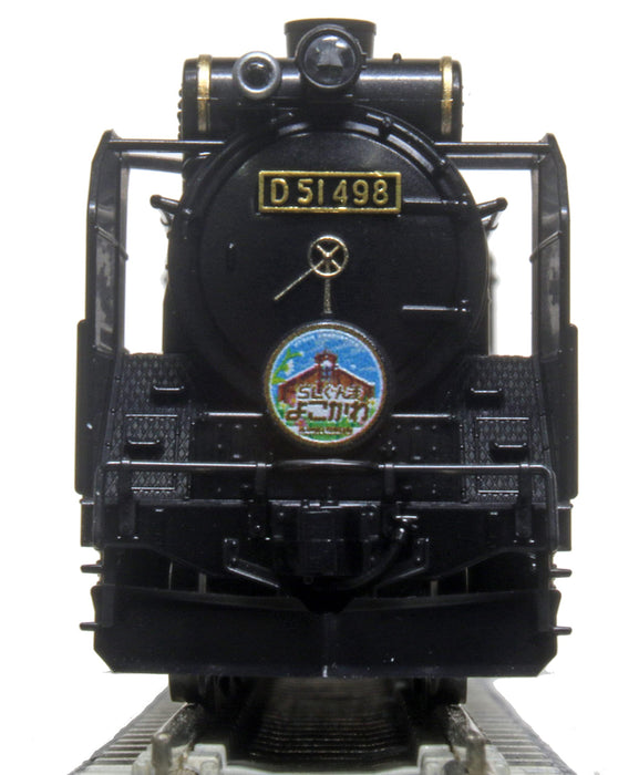 Kato N Gauge D51 498 蒸汽機車黑色帶側燈 2016-A