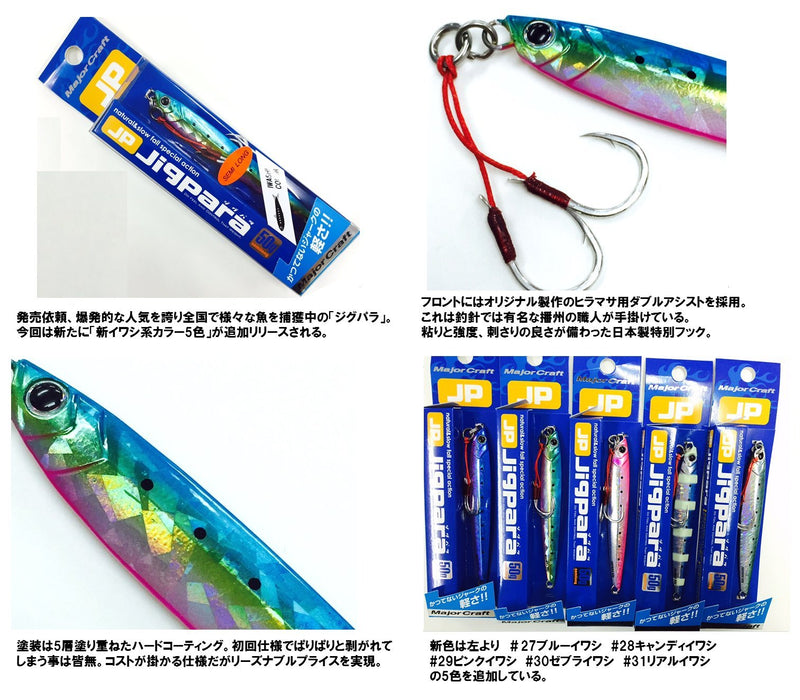 Major Craft Jigpara Semi-Long Candy Sardine 50mm Lure