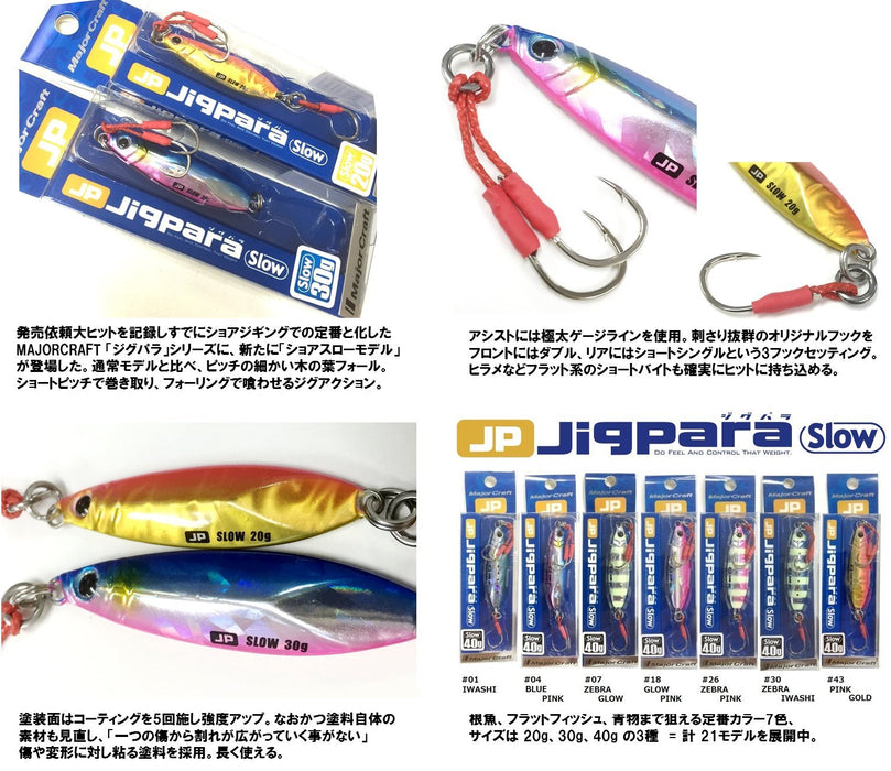 Major Craft Lure Jigpara Shore Slow 型号 30G 沙丁鱼