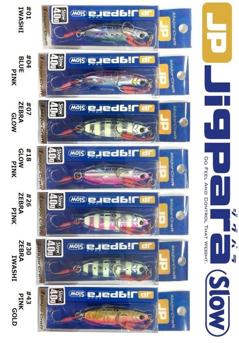 Major Craft Lure Metal Jigpara Shore Slow 30G Blue Pink Jig