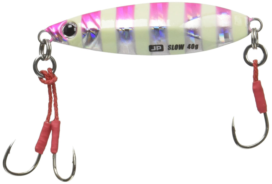 Major Craft Jigpara Shore Slow Metal Jig 40G 斑马粉色 #26 Jpslow-40