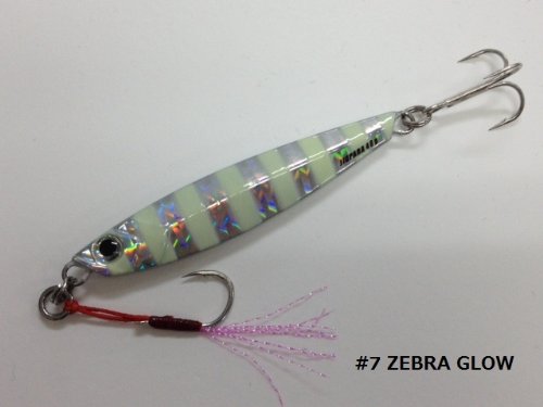 Major Craft 20G Jigpara Short Metal Jig #7 Zebra Glow Lure