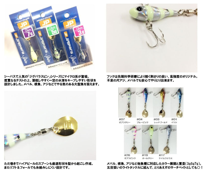 主要工藝 Jigpara Spin 7G 沙丁魚誘餌金屬夾具