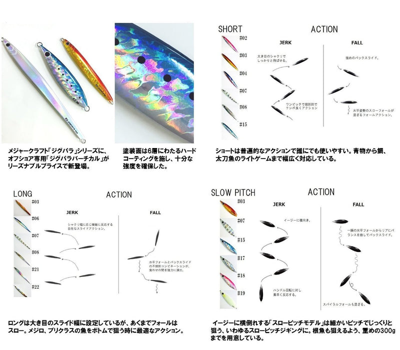 主要製程路亞 Jigpara 垂直長 Jig 300G 斑馬發光