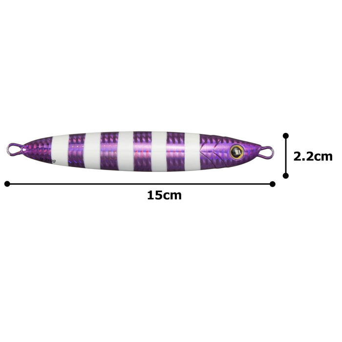 Major Craft Metal Jig Dojo Slow Fall Tjd 210G Zebra Purple Lure