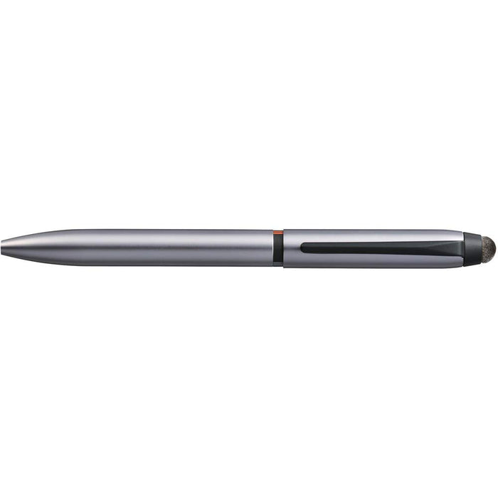 Mitsubishi Pencil Jet Stream 3-Color Retractable Ballpoint & Touch Pen 0.5mm Silver