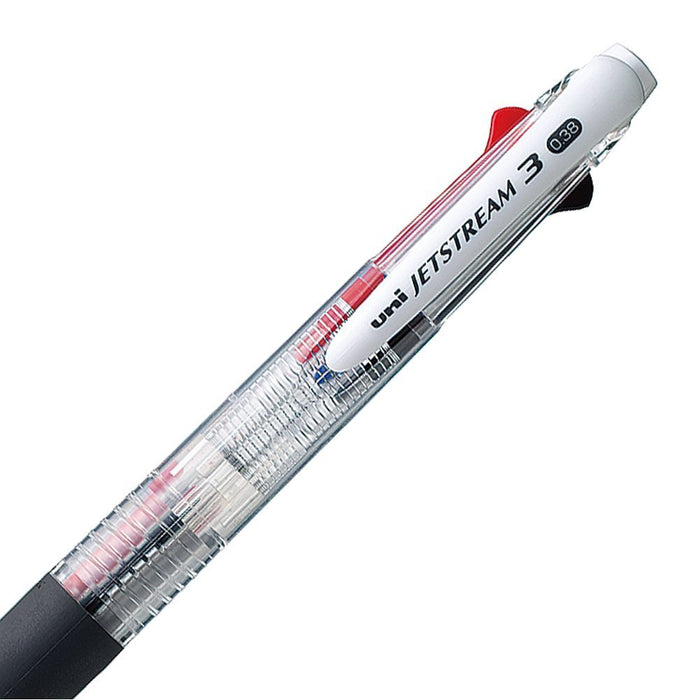 Mitsubishi Pencil Jet Stream 3-Color Ballpoint Pen 0.38mm Transparent Easy to Write