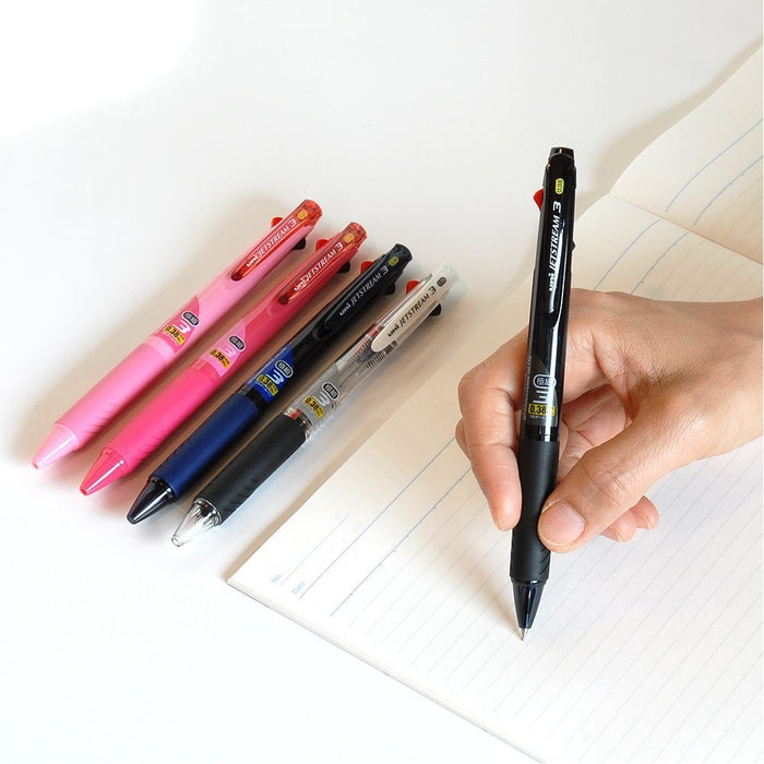 Mitsubishi Pencil Jet Stream 3-Color Ballpoint Pen 0.38mm Transparent Easy to Write