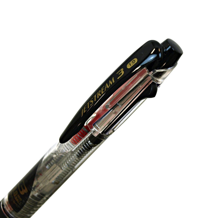 Mitsubishi Pencil Jetstream 3-Color Ballpoint Pen 1.0 Point Transparent Easy Writing