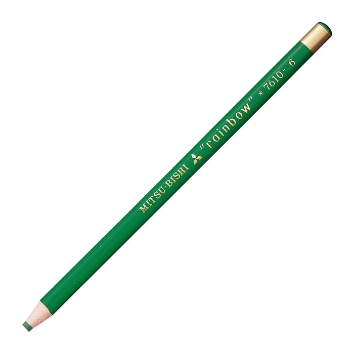 Mitsubishi Pencil Aqueous Dermatograph No.7610 Green Colored Pencil Pack of 12