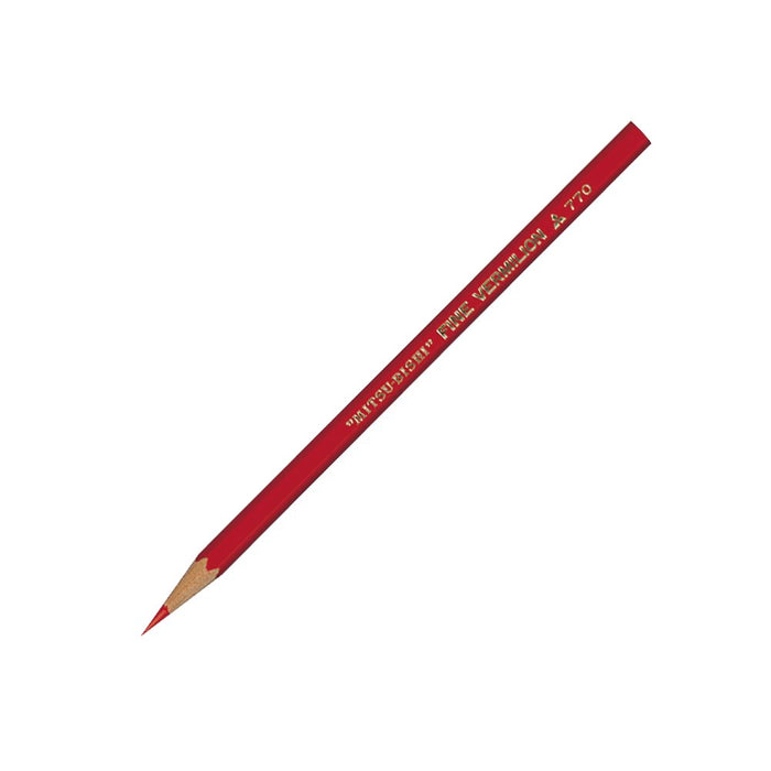 Mitsubishi Pencil No.770 Hexagonal Shaft Colored Pencils Vermilion 1 Dozen Pack