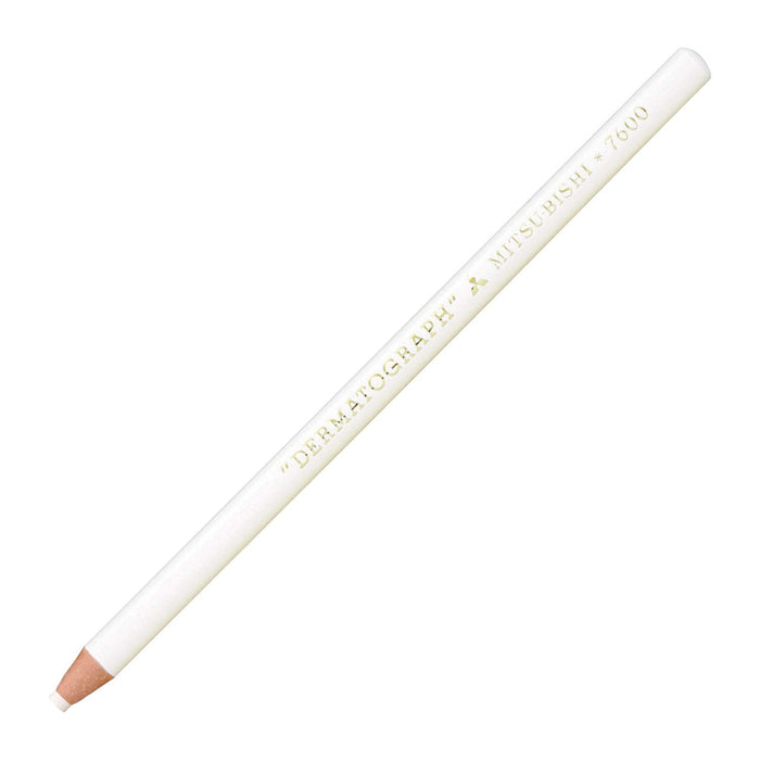 Mitsubishi Pencil No.7600 - White Oil Colored Pencils Dermatograph 1 Dozen Pack