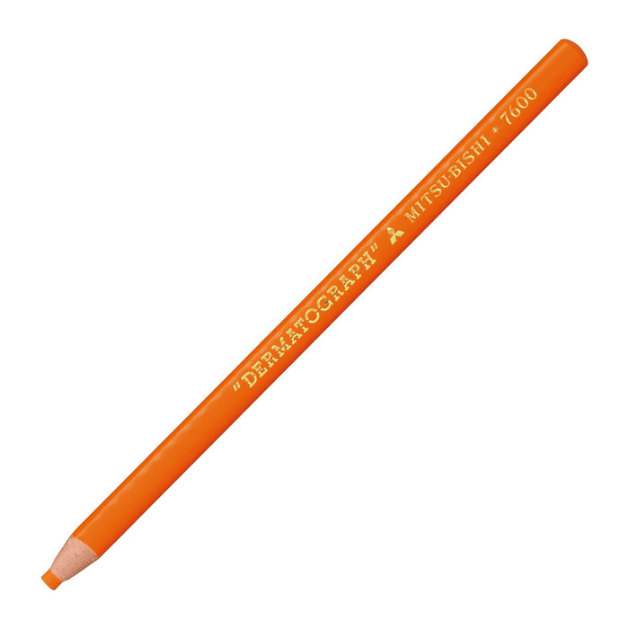 Mitsubishi Pencil No.7600 - Orange Oil-Based Colored Pencils Dermatograph Pack of 12