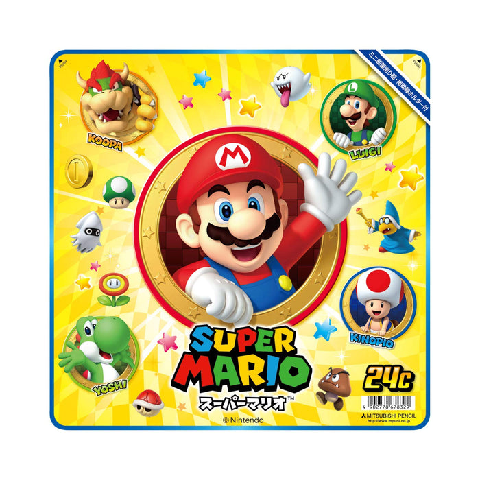 Mitsubishi Pencil Super Mario 24-Color Pencil Set Model K89024Csms3