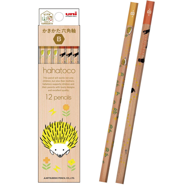 Mitsubishi Pencil Hahatoko HT03 B Drawing Set Cat & Hedgehog 1 Dozen K5633B