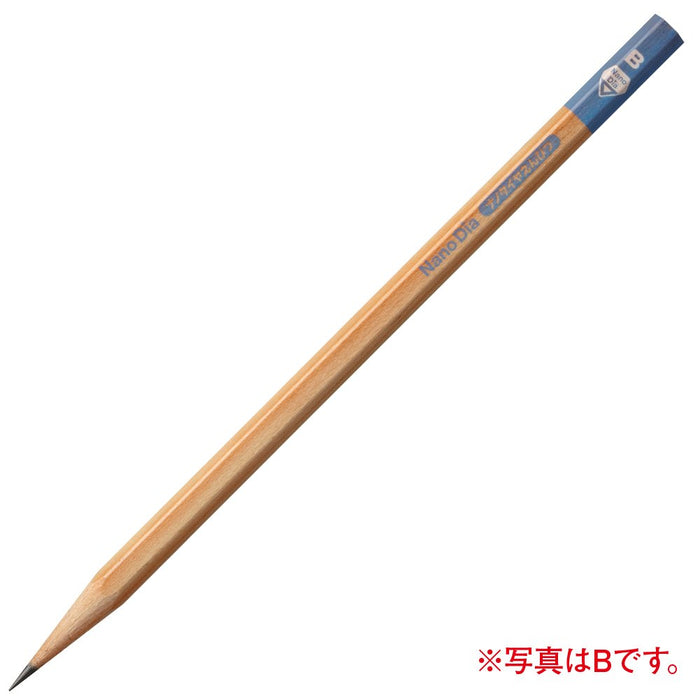 Mitsubishi Pencil 2B Nano Diamond Wooden Drawing Pencils Blue Pack of 12 for Elementary Students