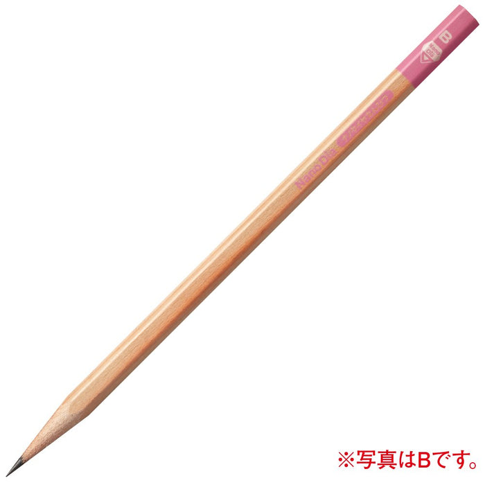 Mitsubishi Pencil 2B Nano Diamond Drawing Pencils Wooden Shaft Pink 1 Dozen for Students