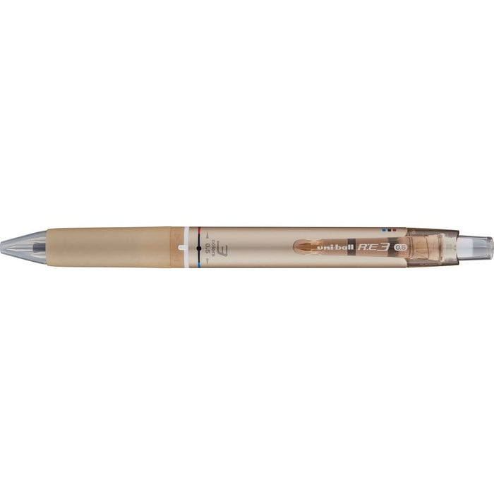 Mitsubishi Pencil Uniball Re3 Erasable 0.5mm Champagne Gold 3-Color Ballpoint Pen