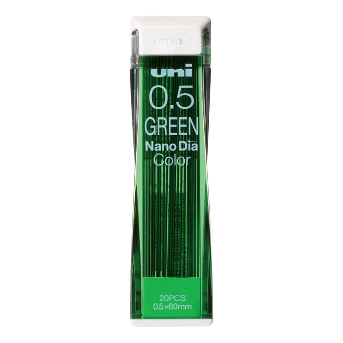 Mitsubishi Pencil Nano Diamond 0.5 Green Lead 10-piece Erasable Colour Set