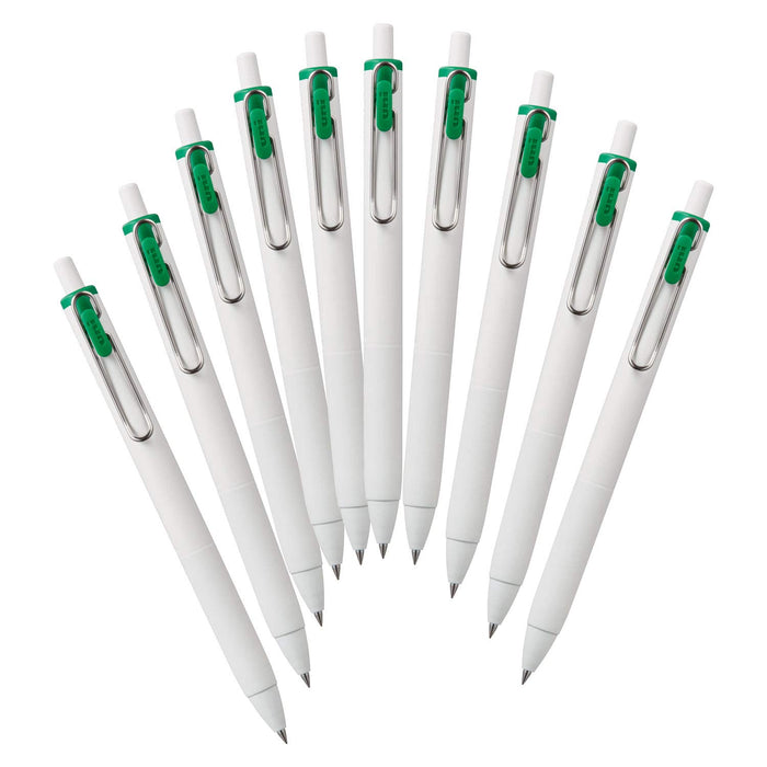 Mitsubishi Pencil Uniball One Gel Ballpoint Pen 0.38mm Green 10 Pieces Pack