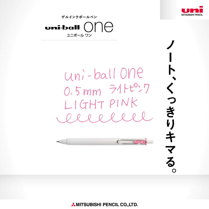 Mitsubishi Pencil Uniball One Gel Ballpoint Pen 0.5 Light Pink 10 Pack