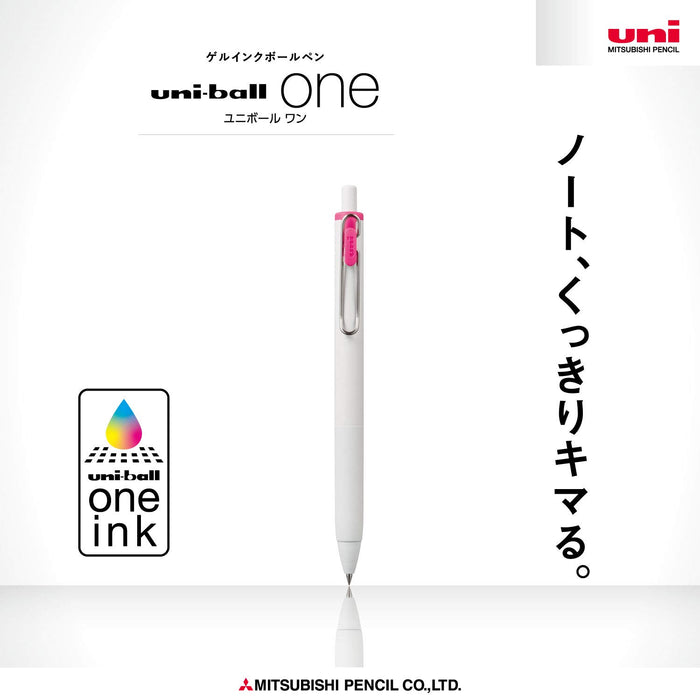 Mitsubishi Pencil Uniball One Gel Ballpoint Pen 0.5mm Pink Pack of 10