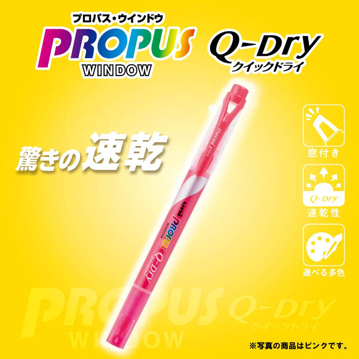 Mitsubishi Pencil Propass Window Quick Dry Highlighter 5 Colors Set