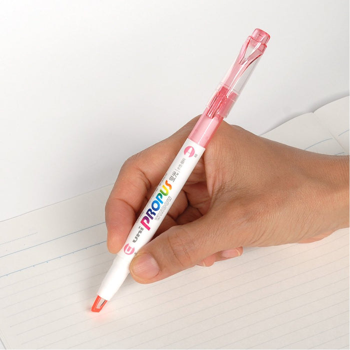 Mitsubishi Pencil Soft Color Highlighter with Window Propass - 5 Color Set