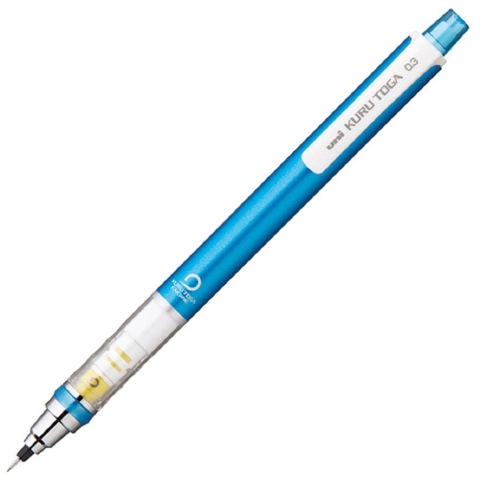 Mitsubishi Pencil Kurtoga 0.3 Blue Mechanical Pencil with Automatic Lead Rotation