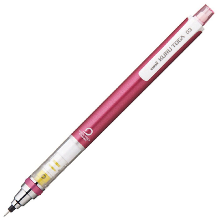 Mitsubishi Pencil Kurtoga Mechanical Pencil - 0.3 Automatic Lead Rotation Pink