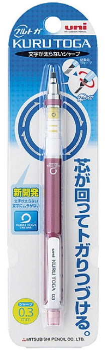 Mitsubishi Pencil Kurtoga Mechanical Pencil - 0.3 Automatic Lead Rotation Pink