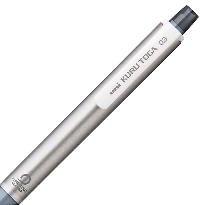 Mitsubishi Pencil Kurtoga Mechanical Pencil 0.3 Silver with Automatic Lead Rotation