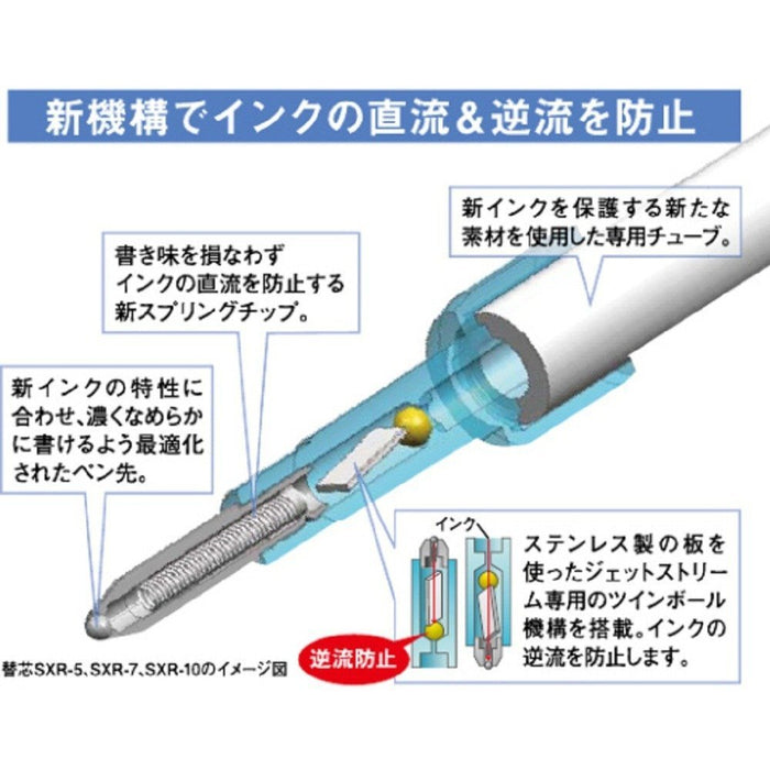 三菱鉛筆噴射流多功能筆0.7毫米透明易寫