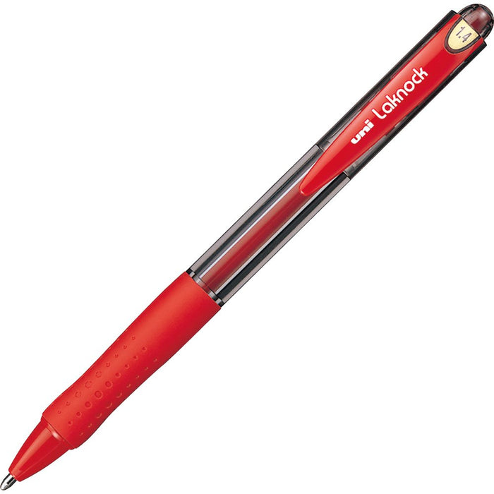 Mitsubishi Pencil Oil-Based Ballpoint Pen Berry Raku Knock 1.4 10-Pack Red