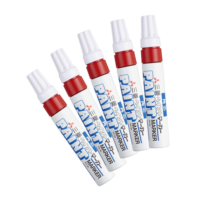 Mitsubishi Pencil Bold Red Paint Marker Set of 5 Px30.15