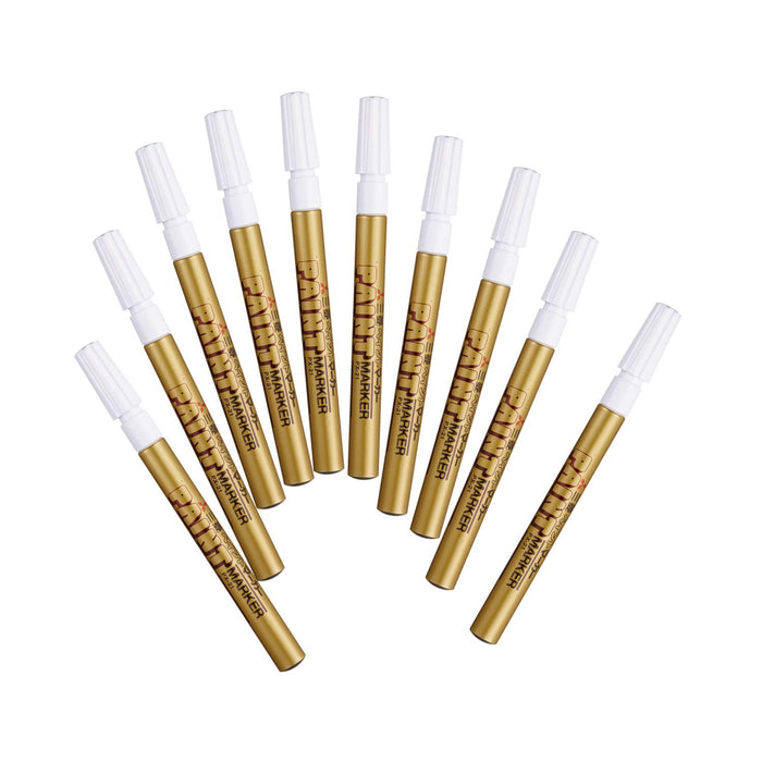 Mitsubishi Pencil Fine Point Gold Paint Marker - Set of 10 Pieces Px21.25