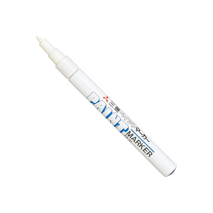 Mitsubishi Pencil Fine Point White Paint Marker Pack of 10 - Px21.1 Series