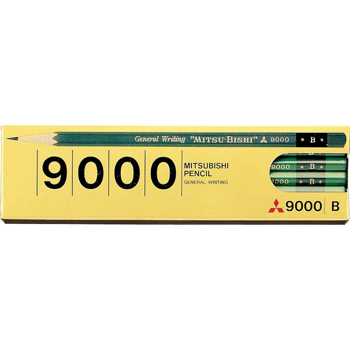 Mitsubishi Pencil 9000 B - High Quality Writing Pack of 12