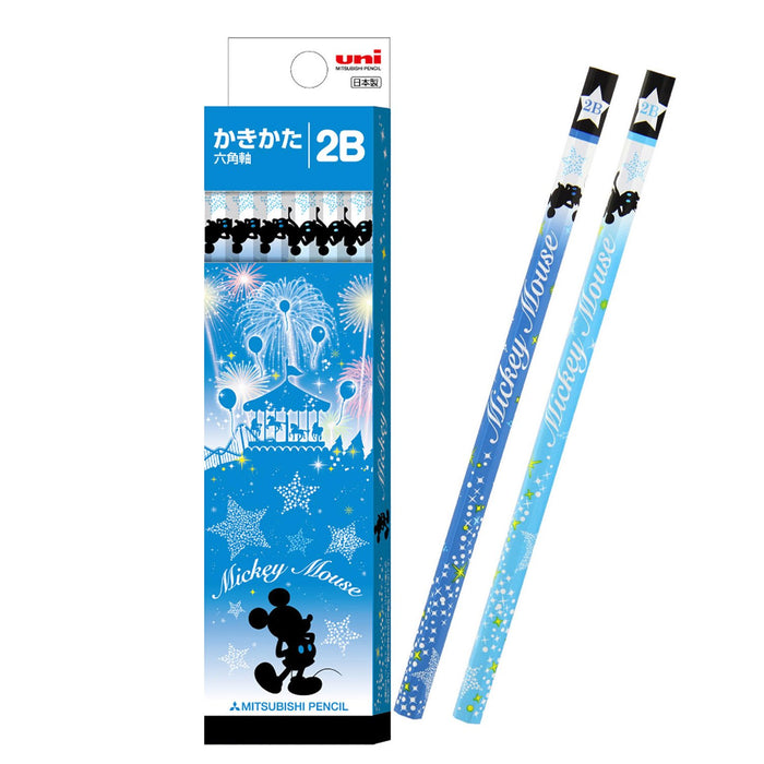 Mitsubishi Pencil Disney 2B Blue Pencils 1 Dozen Paper Box - K55932B