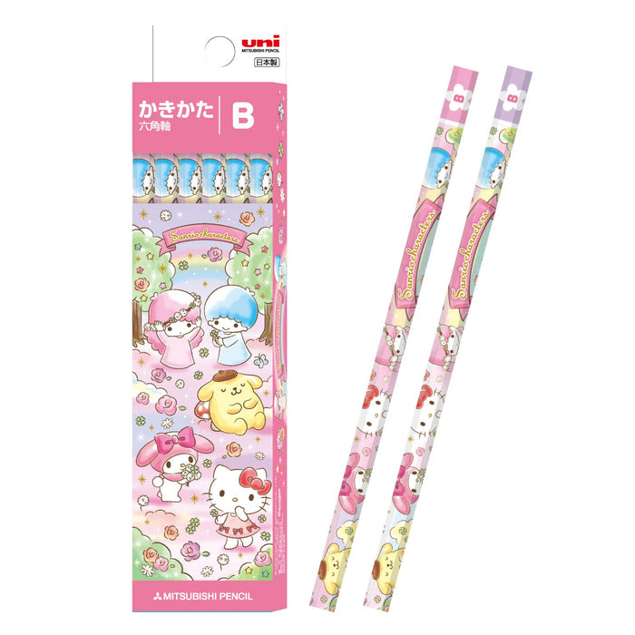 Mitsubishi Pencil - Hello Kitty Tartan B Drawing Kit Includes 12 Pieces K5605B