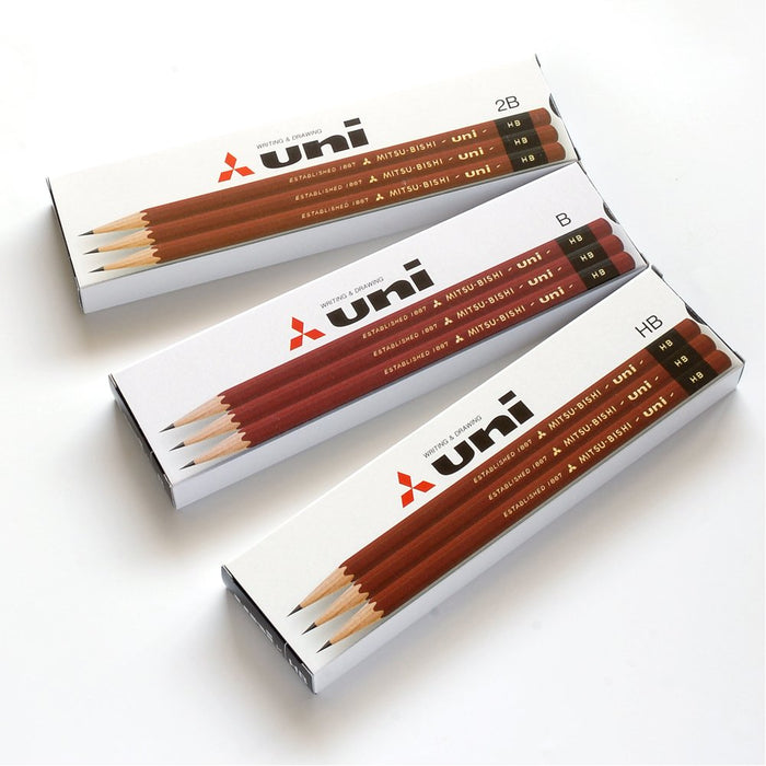 Mitsubishi Pencil Uni-K 2H Quality Pencils Durable Dozen Pack in Paper Box