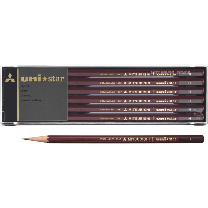 Mitsubishi Pencil Unistar H Quality Pencils Pack of 1 Dozen